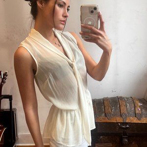 Zara top, Light Beige, Small